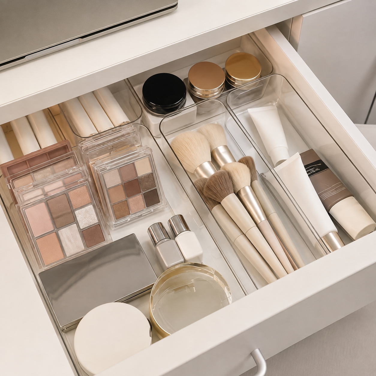 9-Piece Transparent Drawer Storage Organizer Set – Versatile Stackable Boxes for Home, Kitchen, Office & Vanity