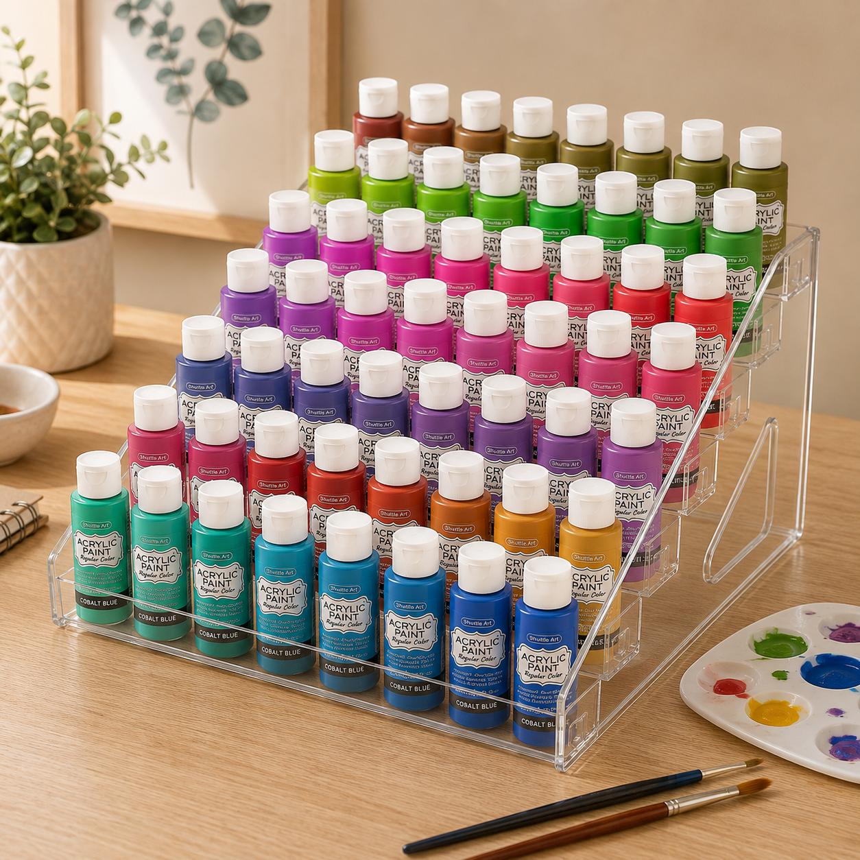 7-Tier Paint & Craft Storage Organizer – Compact Acrylic Paint Rack