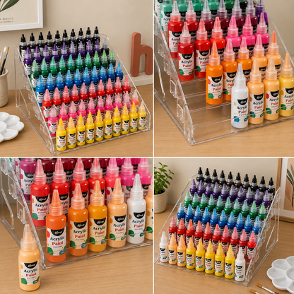 7-Tier Paint & Craft Storage Organizer – Compact Acrylic Paint Rack