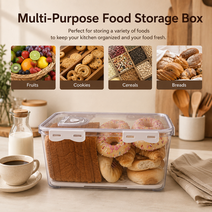 3-Piece FreshGuard Bread Storage Box Set – Airtight Containers with Date Dial