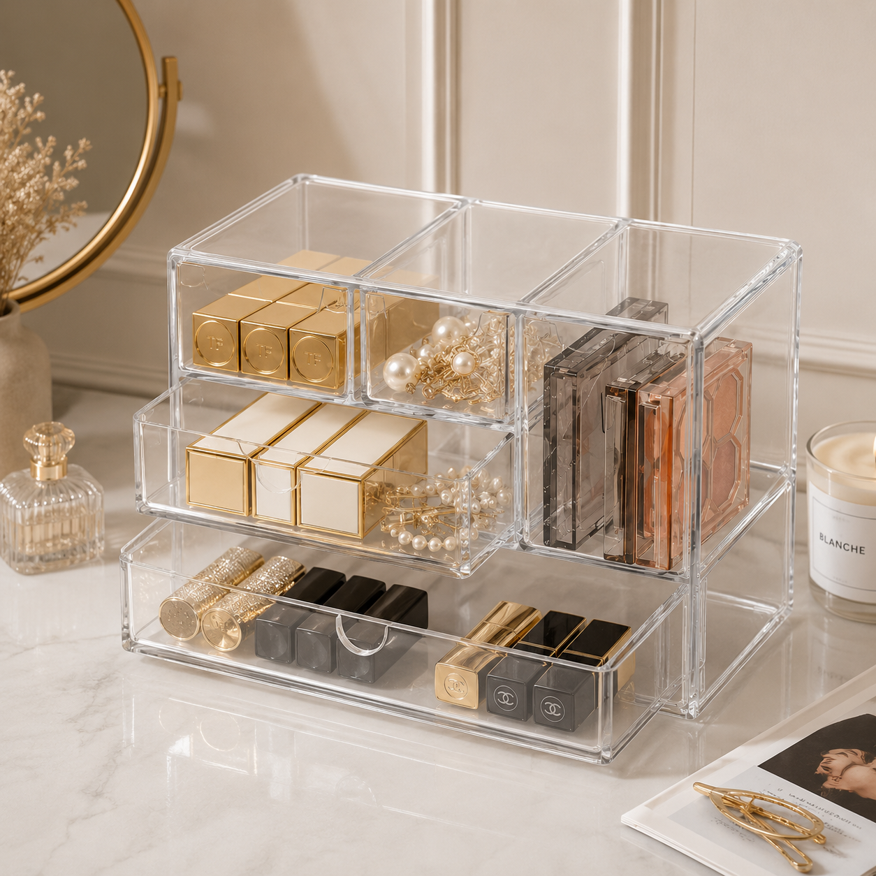6-Drawer Acrylic Makeup & Beauty Organizer