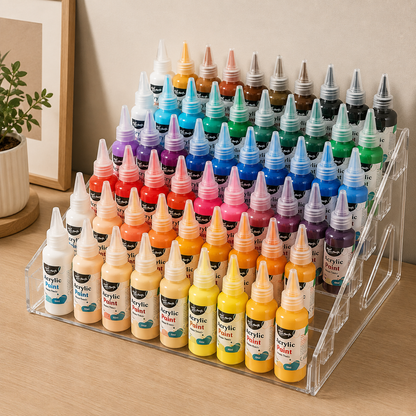 7-Tier Paint & Craft Storage Organizer – Compact Acrylic Paint Rack