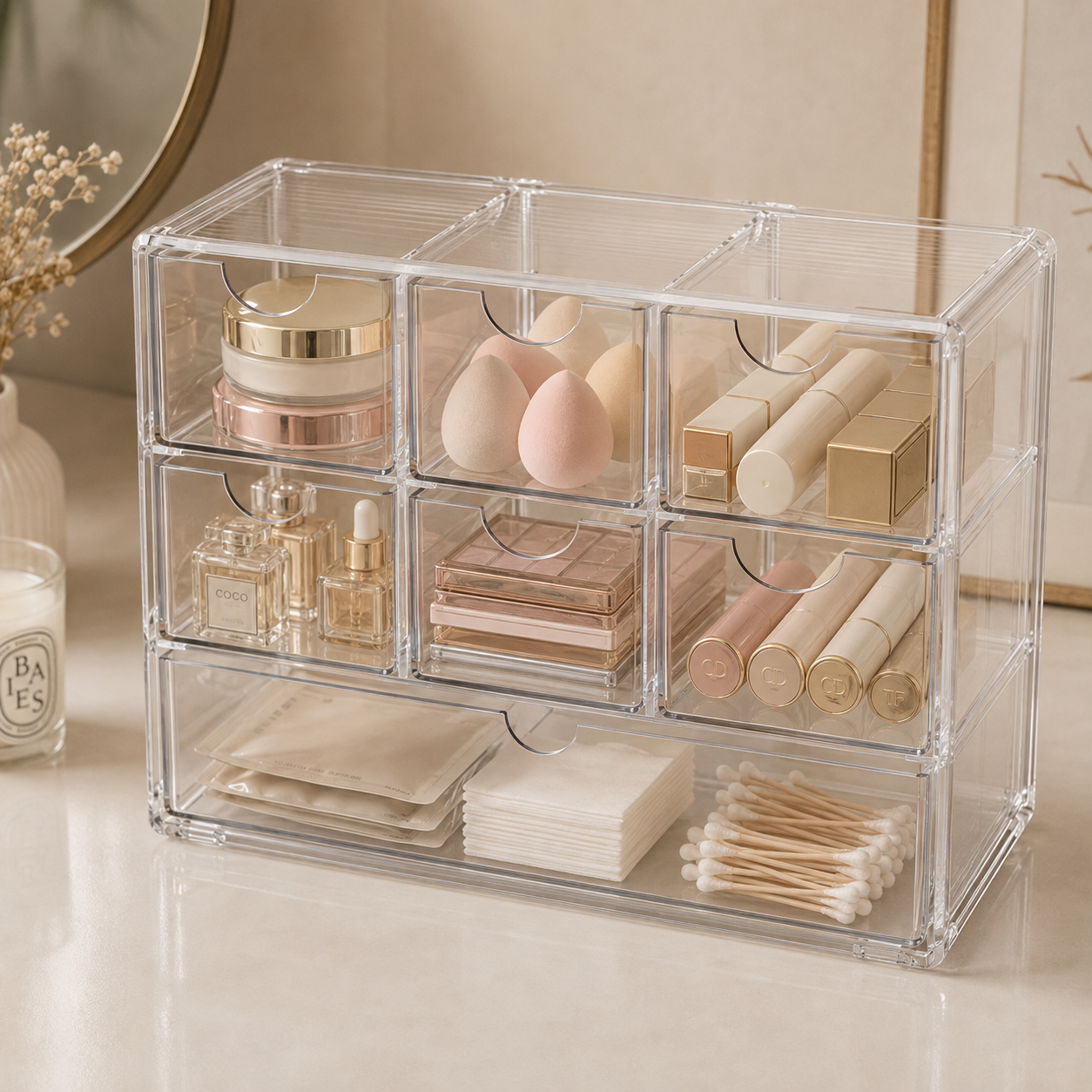 6-Drawer Acrylic Makeup & Beauty Organizer