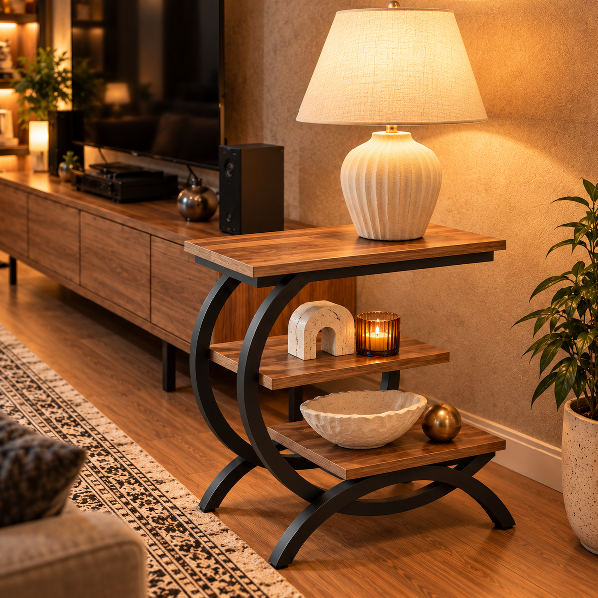 3 Tier Storage Side Table